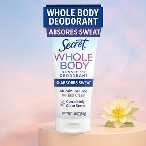 Secret Whole Body Deodorant Cream for Women - Completely Clean- Deodorant NEW